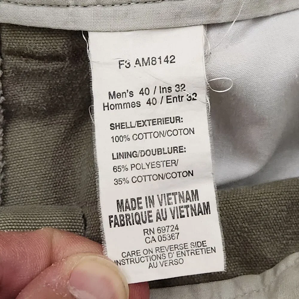 Columbia ROC Pants Men's 40x32 Beige Hiking Utility Canvas Relaxed‎ Omni-Shade